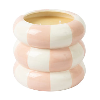 Sweet Grace Striped Pink Candle #074