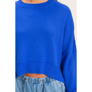 Ribbed Drop Shoulder Sweater