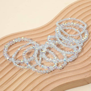 10PCS - Faceted Beaded Stretch Multi Layered Bracelets