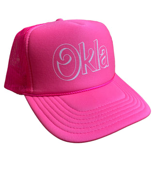 Oklahoma Embroidered Barbie Font Hat