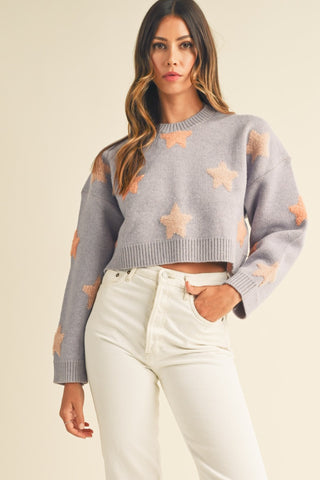 Cropped Star Sweater